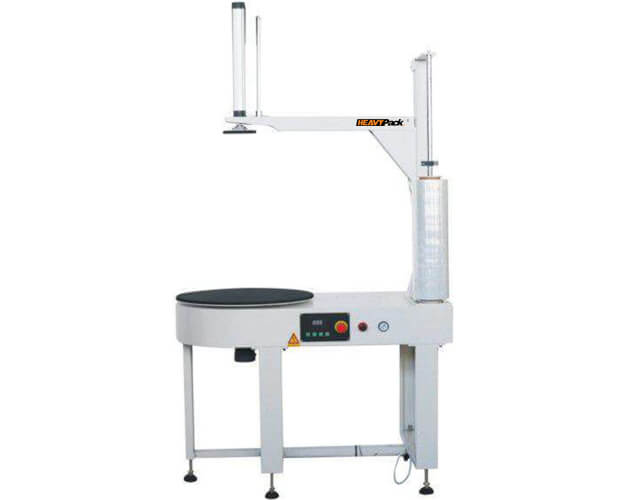 Mesin Semi-Auto Strech Film Wrapping (With Top Pressure Plate) Pengemas Pelilit Plastik Buku / Majalah / Botol Lem / Kotak Susu / Kotak Handphone / Kotak TV DBC-800S