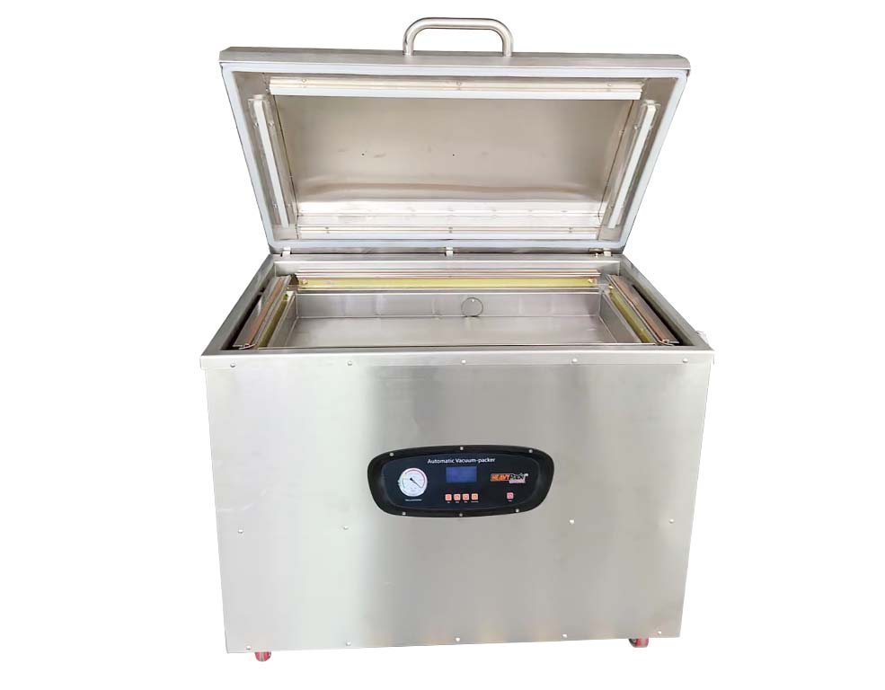Mesin Vacuum Penyedot Udara Dalam Kemasan Atau Kedap Udara Untuk Produk Beras / Bantal / Bakso / Sosis / Kornet / Ayam Potong / Ikan / Dan Frozen Food Lain DZ450-4E