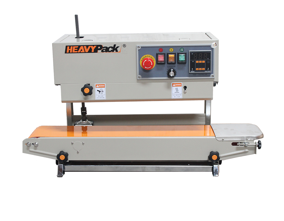 Mesin Band Sealer PV Pengemas Produk Kering Dan Basah Kacang / Gula / Biji Kopi / Permen / Sabun Cair Vertical FR-900PV