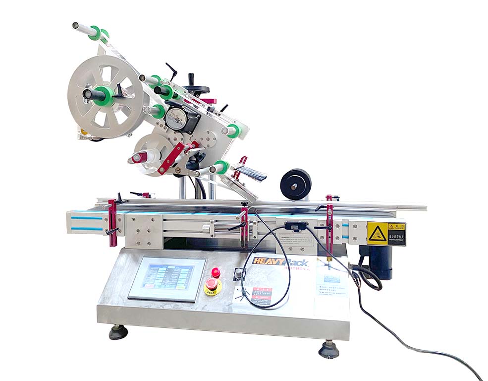 Mesin Pemasangan Label Stiker ATAS Lem / Bedak Powder / Pomade / Salep Secara Otomatis PLM-80P