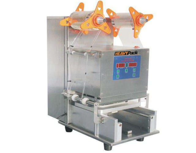Mesin Tray Sealer Manual/Semi-Auto Dengan Pengisi Gas Kotak / Mesin Seal Salad / Puding / Agar-agar / Sayur Dll  QZD2014